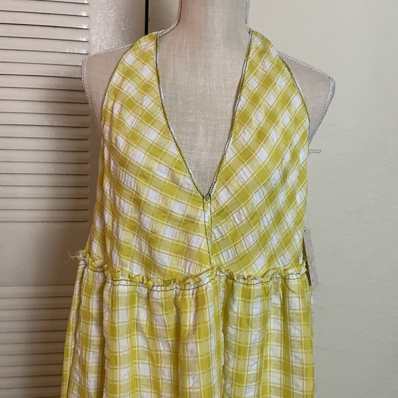 FREE PEOPLE Beach Club Sunshine Combo Halter Maxi Dress - Black Tie Removed - Picture 6 of 16